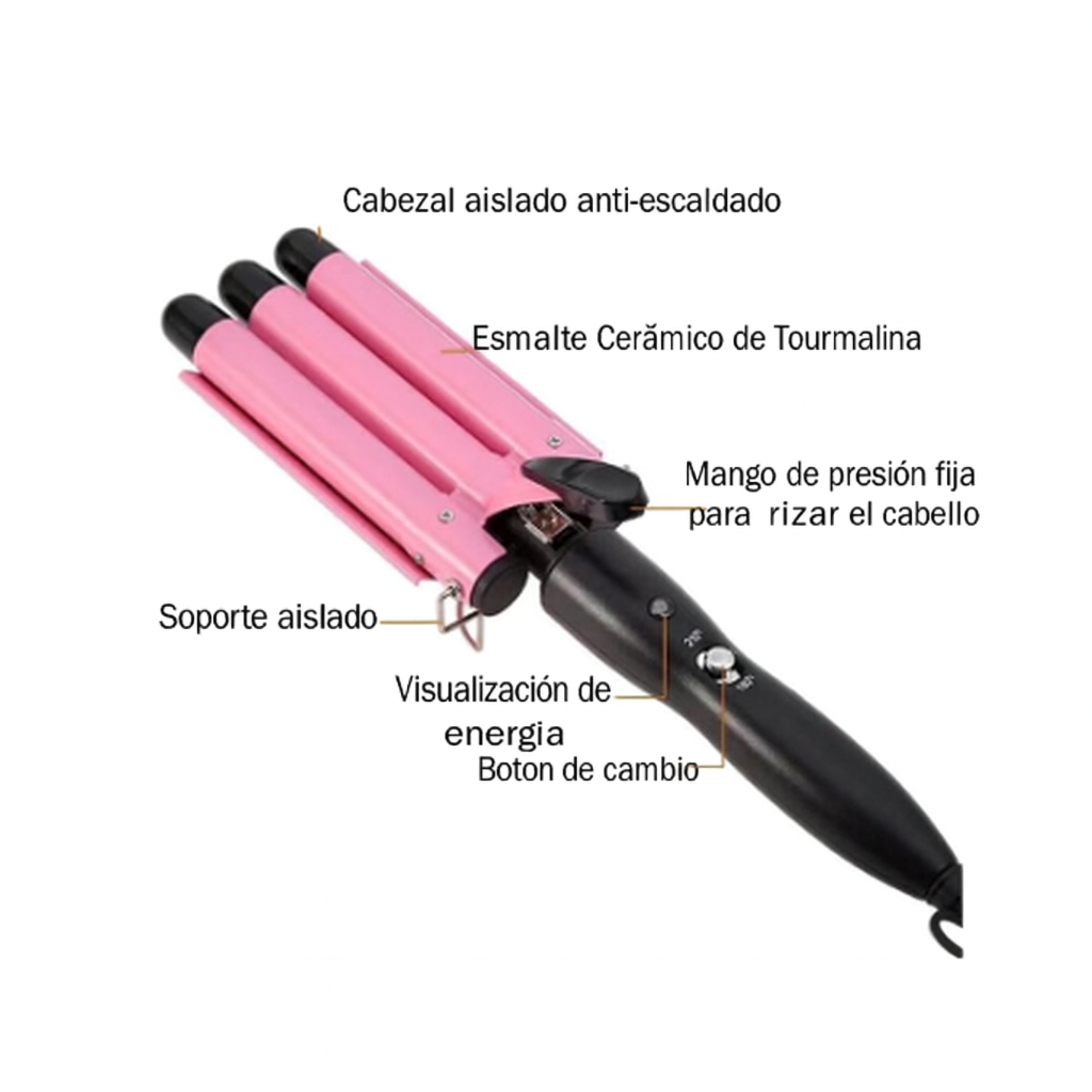 Rizador Ondulador Triple Barril