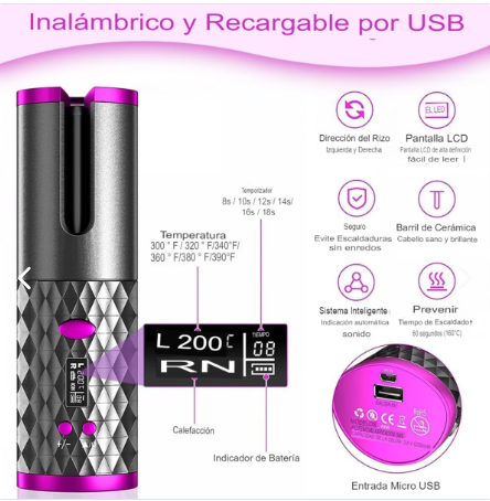 Rizador Inalámbrico Black Edition