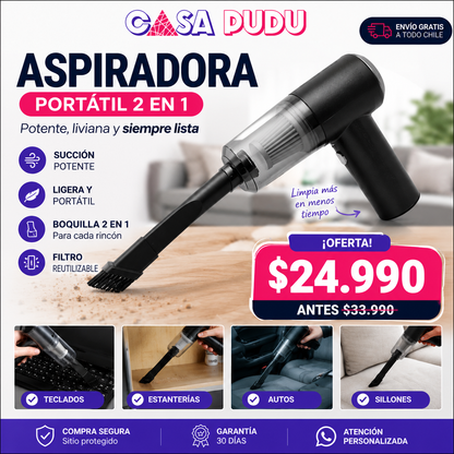 ASPIRADORA INALAMBRICA RECARGABLE USB
