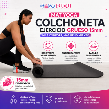 Mat Yoga Colchoneta (15mm)