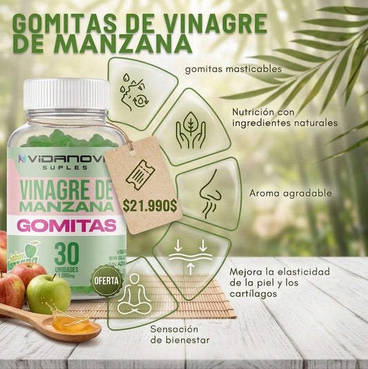 GOMITAS VINAGRE DE MANZANA 1000MG
