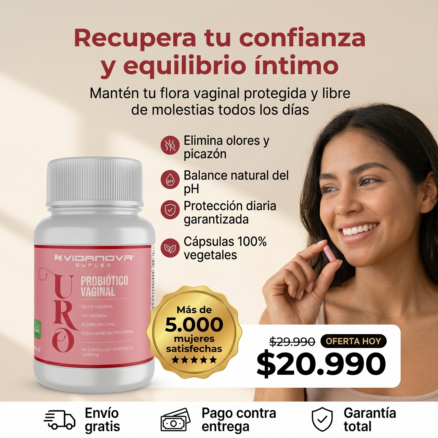 URO  VAGINAL -Probiotico Femenino