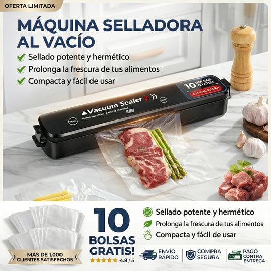 SELLADORA AL VACÍO CON BOLSAS GRATIS