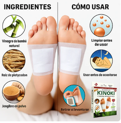 PARCHES KINOKI 10 CAJAS (100 parches)