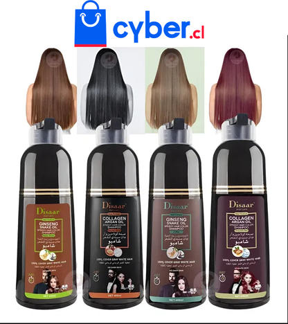 SHAMPOO COLORANTE TINTE CUBRE CANAS