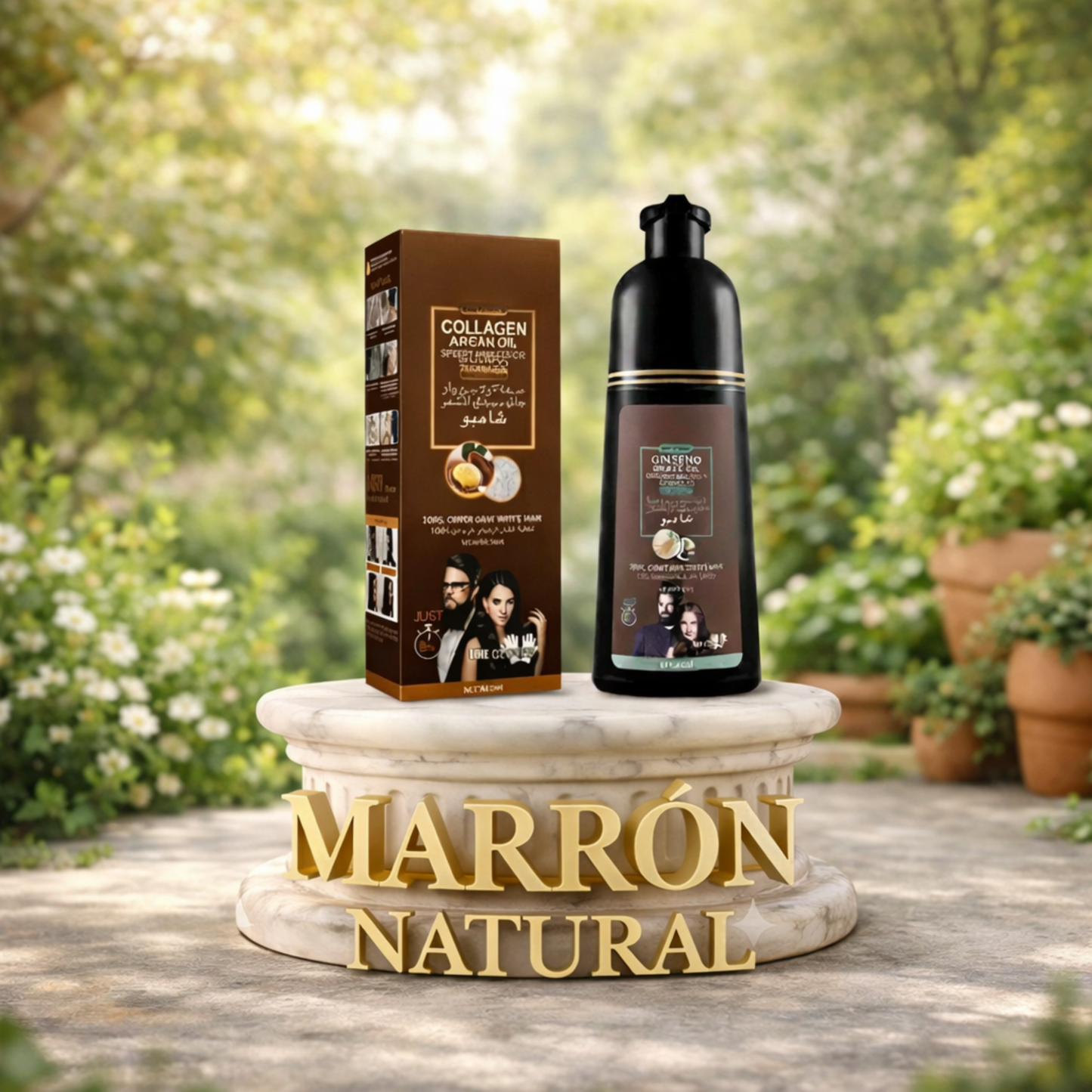 SHAMPOO COLORANTE TINTE CUBRE CANAS