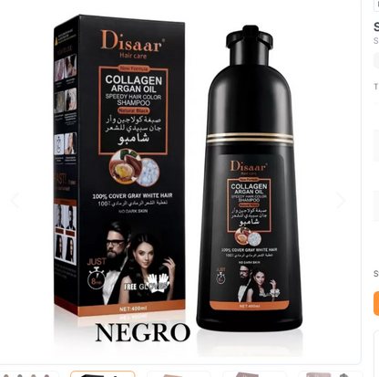 SHAMPOO COLORANTE TINTE CUBRE CANAS